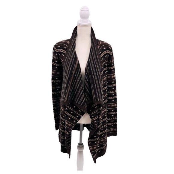 Alice + Olivia Sweater Cardigan Brown Cashmere Wool Size M - Picture 1 of 5